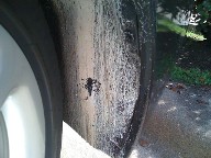 This SSR was driven where they were painting white stripes on the road....hate to burst your BUBBLE...but this is what it looked like after they charged 325.00 at the carwash!!!!!