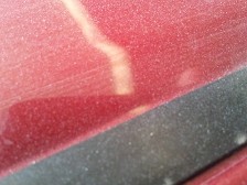 covered with paint overspray